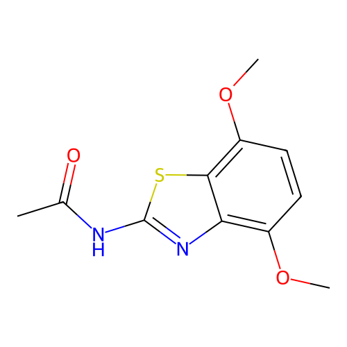 N-(4,7-dimethoxy-1,3-benzothiazol-2-yl)acetamide structure