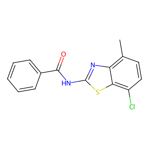 N-(7-chloro-4-methyl-1,3-benzothiazol-2-yl)benzamide structure