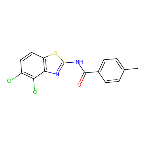 N-(4,5-dichloro-1,3-benzothiazol-2-yl)-4-methylbenzamide structure