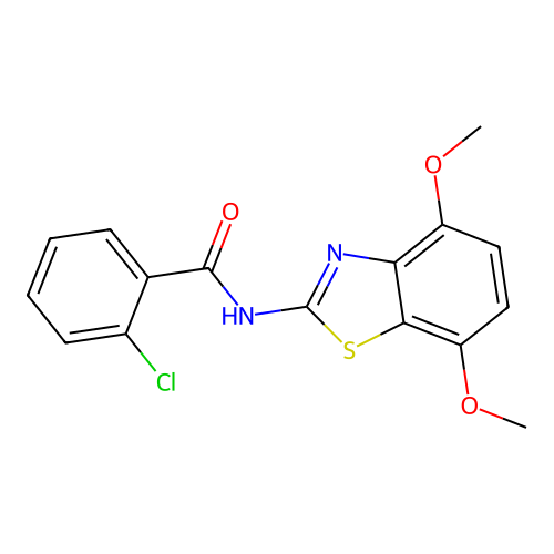 2-chloro-N-(4,7-dimethoxy-1,3-benzothiazol-2-yl)benzamide structure