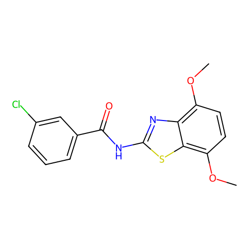 3-chloro-N-(4,7-dimethoxy-1,3-benzothiazol-2-yl)benzamide structure
