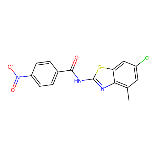 N-(6-chloro-4-methyl-1,3-benzothiazol-2-yl)-4-nitrobenzamide structure