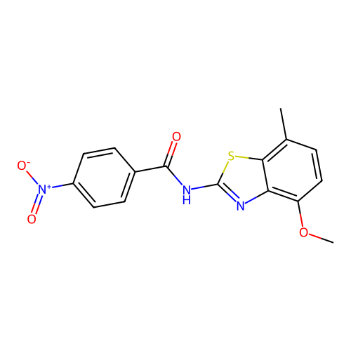 N-(4-methoxy-7-methyl-1,3-benzothiazol-2-yl)-4-nitrobenzamide structure