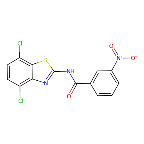 N-(4,7-dichloro-1,3-benzothiazol-2-yl)-3-nitrobenzamide structure