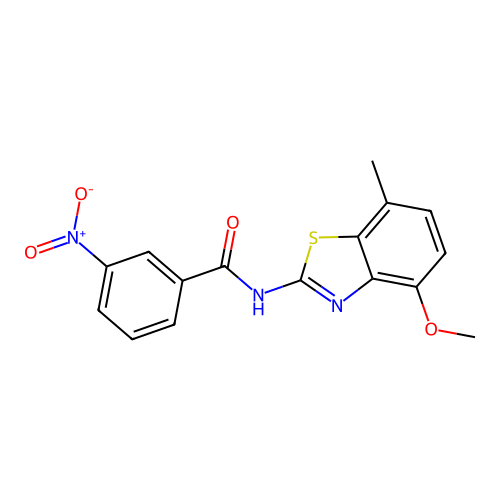 N-(4-methoxy-7-methyl-1,3-benzothiazol-2-yl)-3-nitrobenzamide structure