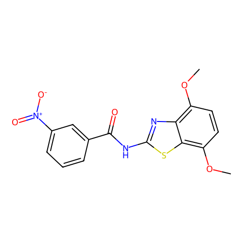 N-(4,7-dimethoxy-1,3-benzothiazol-2-yl)-3-nitrobenzamide structure