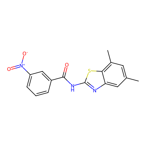 N-(5,7-dimethyl-1,3-benzothiazol-2-yl)-3-nitrobenzamide structure