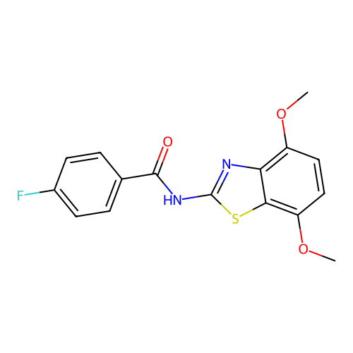 N-(4,7-dimethoxy-1,3-benzothiazol-2-yl)-4-fluorobenzamide structure