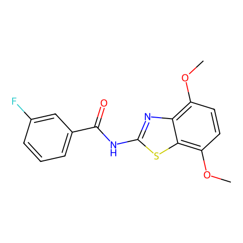 N-(4,7-dimethoxy-1,3-benzothiazol-2-yl)-3-fluorobenzamide structure