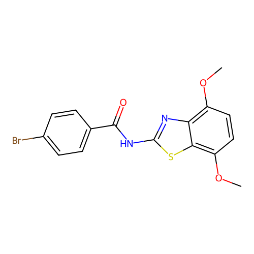 4-bromo-N-(4,7-dimethoxy-1,3-benzothiazol-2-yl)benzamide structure