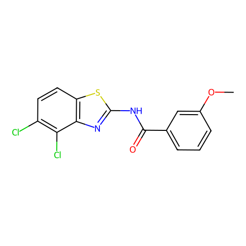N-(4,5-dichloro-1,3-benzothiazol-2-yl)-3-methoxybenzamide structure