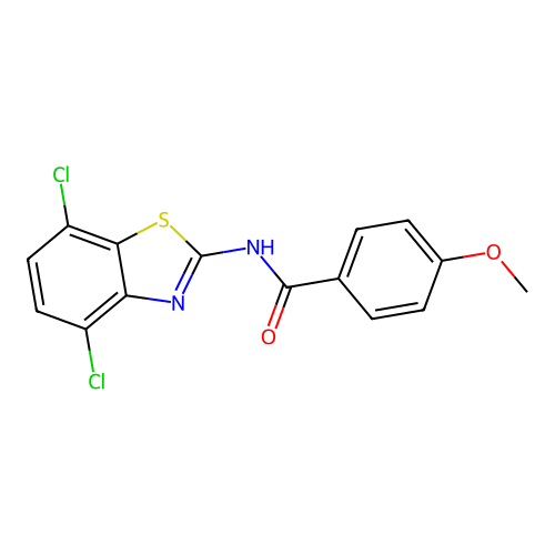 N-(4,7-dichloro-1,3-benzothiazol-2-yl)-4-methoxybenzamide structure
