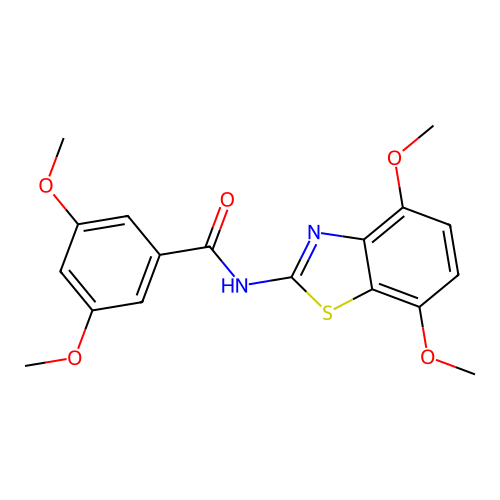 N-(4,7-dimethoxy-1,3-benzothiazol-2-yl)-3,5-dimethoxybenzamide structure