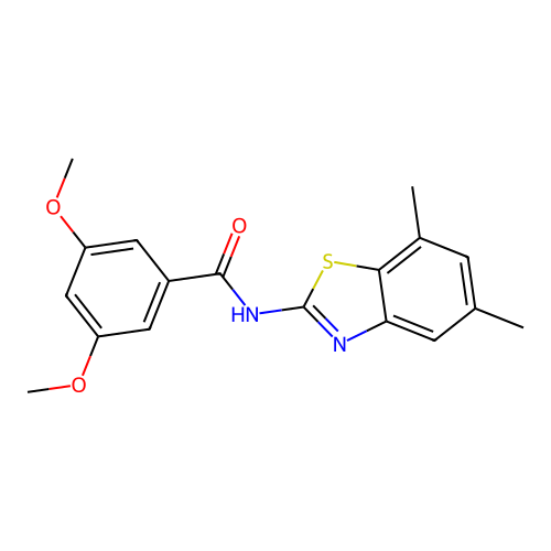 N-(5,7-dimethyl-1,3-benzothiazol-2-yl)-3,5-dimethoxybenzamide structure