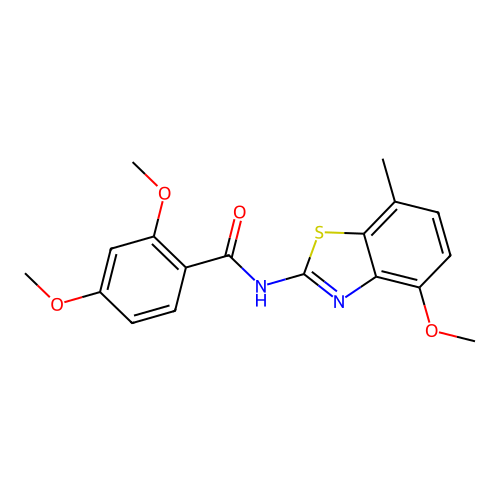 2,4-dimethoxy-N-(4-methoxy-7-methylbenzo[d]thiazol-2-yl)benzamide structure