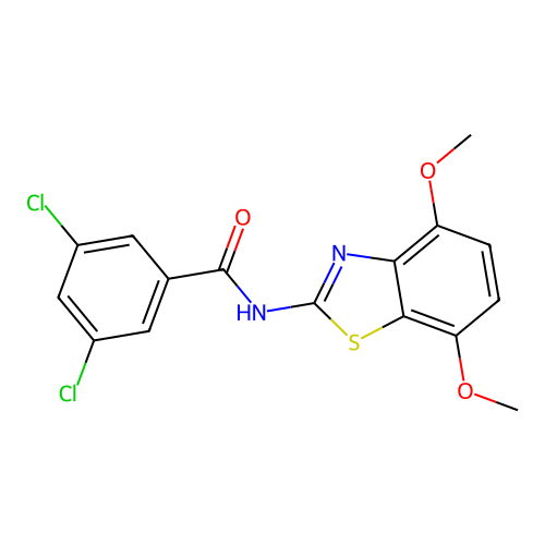 3,5-dichloro-N-(4,7-dimethoxy-1,3-benzothiazol-2-yl)benzamide structure