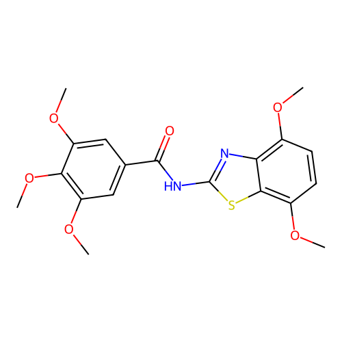 N-(4,7-dimethoxy-1,3-benzothiazol-2-yl)-3,4,5-trimethoxybenzamide structure