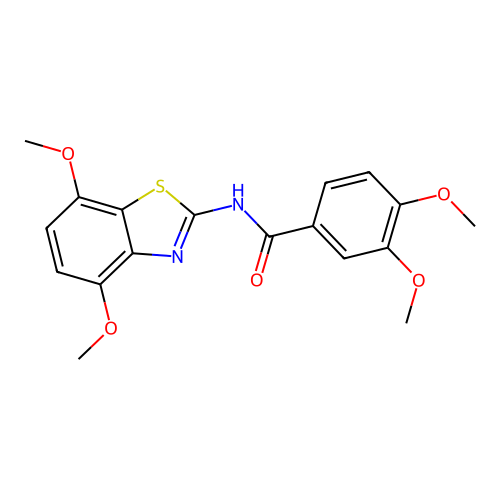 N-(4,7-dimethoxy-1,3-benzothiazol-2-yl)-3,4-dimethoxybenzamide structure