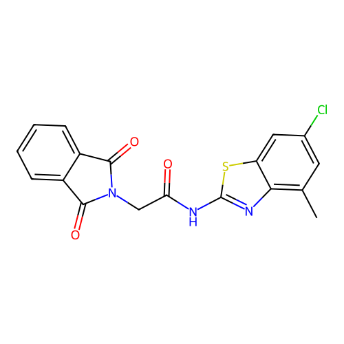 N-(6-chloro-4-methylbenzo[d]thiazol-2-yl)-2-(1,3-dioxoisoindolin-2-yl)acetamide structure