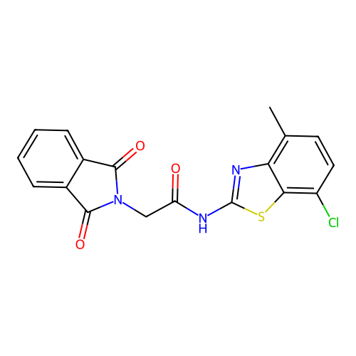 N-(7-chloro-4-methylbenzo[d]thiazol-2-yl)-2-(1,3-dioxoisoindolin-2-yl)acetamide structure
