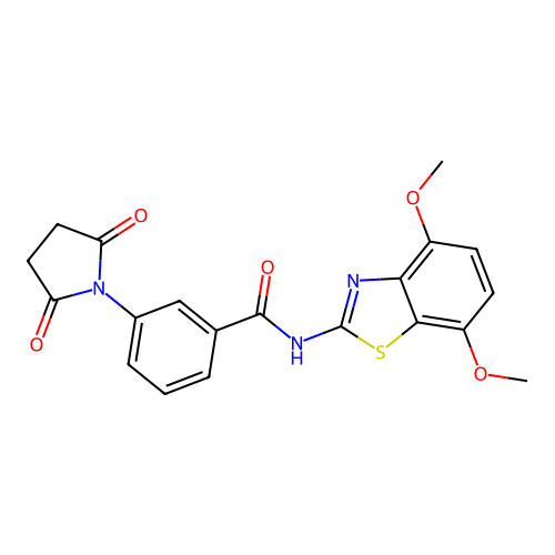 N-(4,7-dimethoxy-1,3-benzothiazol-2-yl)-3-(2,5-dioxopyrrolidin-1-yl)benzamide structure