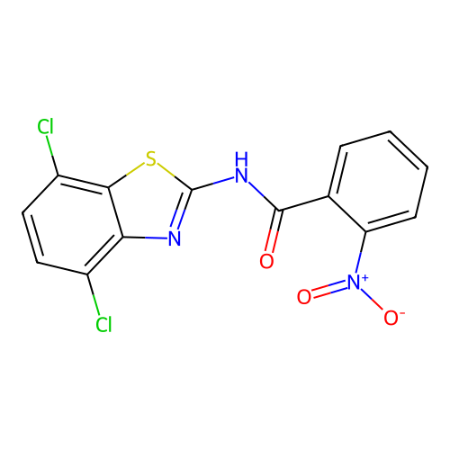 N-(4,7-dichloro-1,3-benzothiazol-2-yl)-2-nitrobenzamide structure