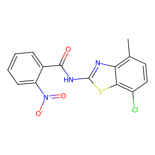 N-(7-chloro-4-methyl-1,3-benzothiazol-2-yl)-2-nitrobenzamide structure