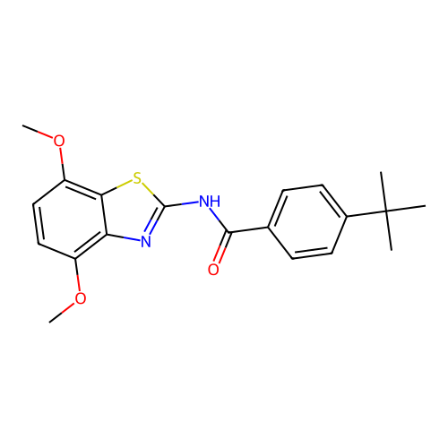 4-tert-butyl-N-(4,7-dimethoxy-1,3-benzothiazol-2-yl)benzamide structure