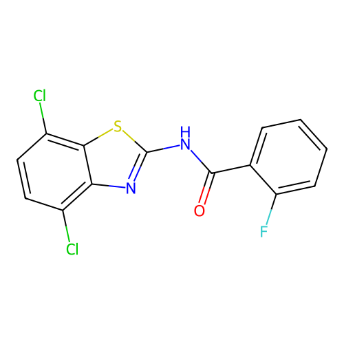 N-(4,7-dichlorobenzo[d]thiazol-2-yl)-2-fluorobenzamide structure