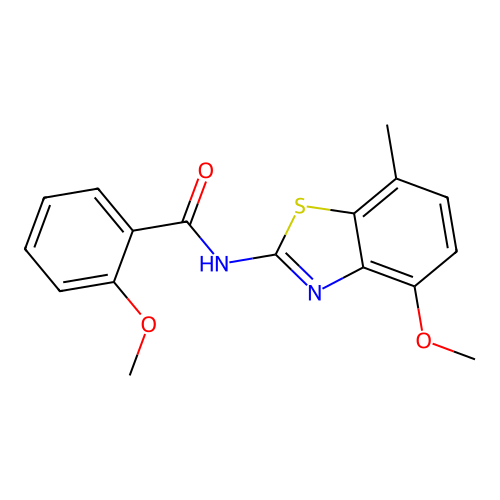 2-methoxy-N-(4-methoxy-7-methylbenzo[d]thiazol-2-yl)benzamide structure