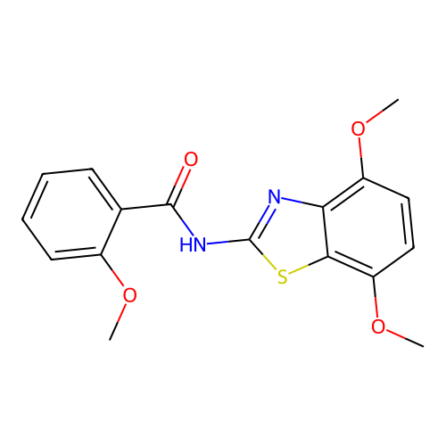 N-(4,7-dimethoxy-1,3-benzothiazol-2-yl)-2-methoxybenzamide structure