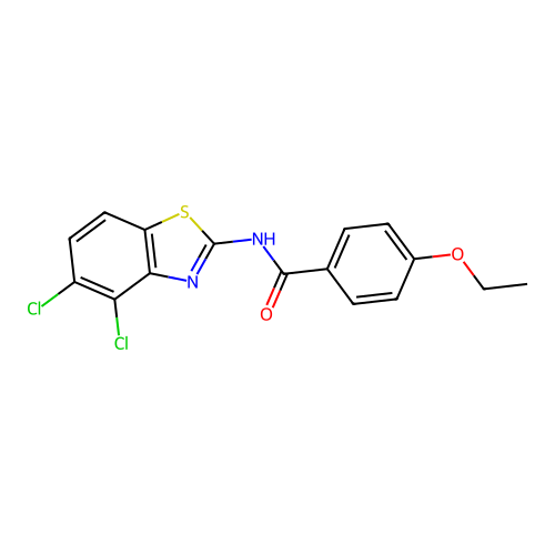N-(4,5-dichloro-1,3-benzothiazol-2-yl)-4-ethoxybenzamide structure