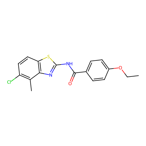 N-(5-chloro-4-methyl-1,3-benzothiazol-2-yl)-4-ethoxybenzamide structure