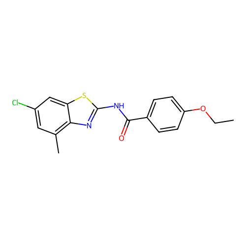 N-(6-chloro-4-methylbenzo[d]thiazol-2-yl)-4-ethoxybenzamide structure
