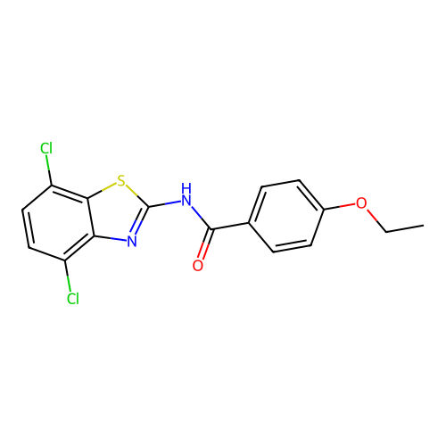 N-(4,7-dichloro-1,3-benzothiazol-2-yl)-4-ethoxybenzamide structure