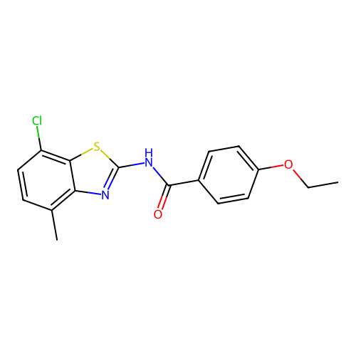 N-(7-chloro-4-methyl-1,3-benzothiazol-2-yl)-4-ethoxybenzamide structure