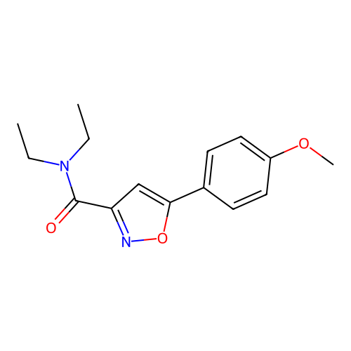 N,N-diethyl-5-(4-methoxyphenyl)-1,2-oxazole-3-carboxamide structure