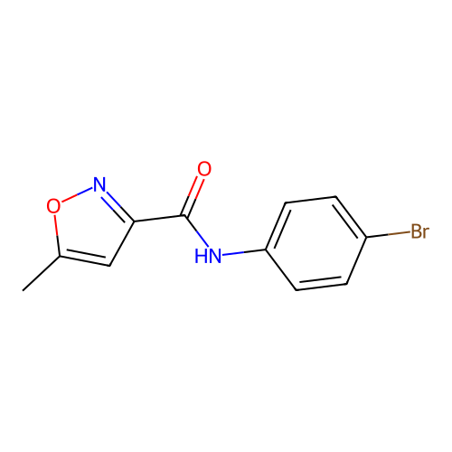 N-(4-bromophenyl)-5-methylisoxazole-3-carboxamide structure