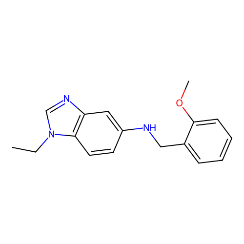 1-ethyl-N-(2-methoxybenzyl)-1H-benzimidazol-5-amine structure