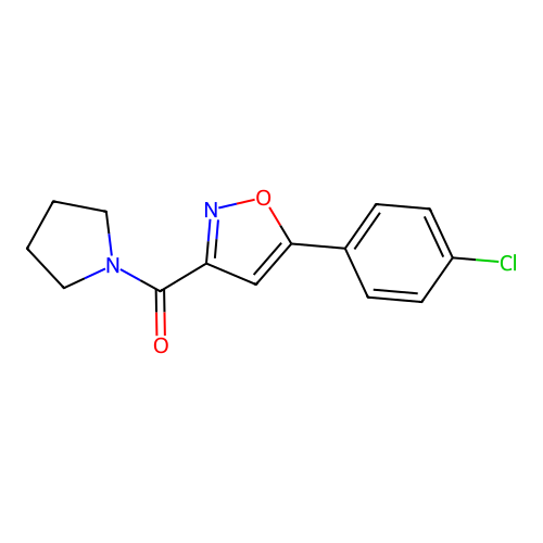[5-(4-Chlorophenyl)-1,2-oxazol-3-yl]-pyrrolidin-1-ylmethanone structure