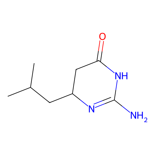 2-Amino-6-(2-methylpropyl)-3,4,5,6-tetrahydropyrimidin-4-one structure