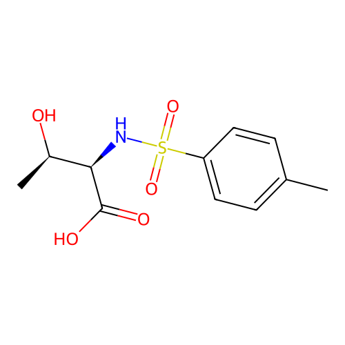 (2R,3R)-3-hydroxy-2-[(4-methylphenyl)sulfonylamino]butanoic acid structure