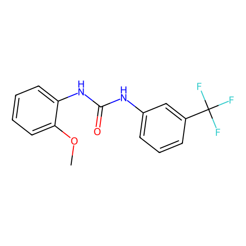 N-(2-methoxyphenyl)-N'-[3-(trifluoromethyl)phenyl]urea structure