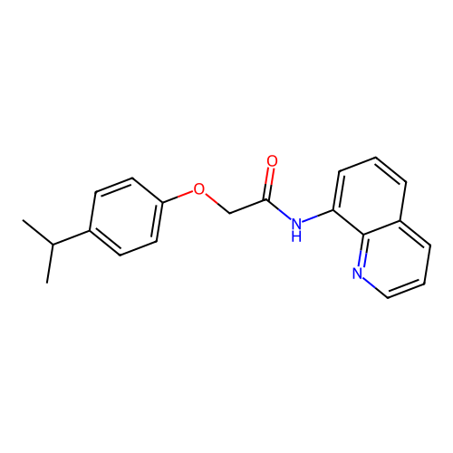 2-[4-(propan-2-yl)phenoxy]-N-(quinolin-8-yl)acetamide structure