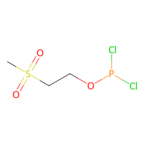 2-(Methylsulfonyl)ethyl dichlorophosphite structure