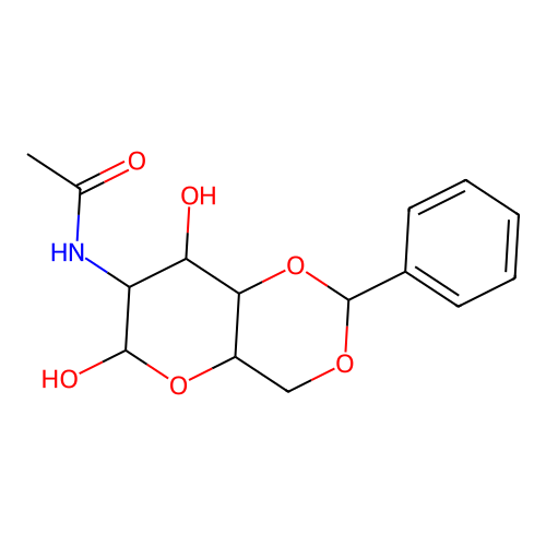 4,6-O-Benzylidene-N-acetyl-D-galactosamine structure