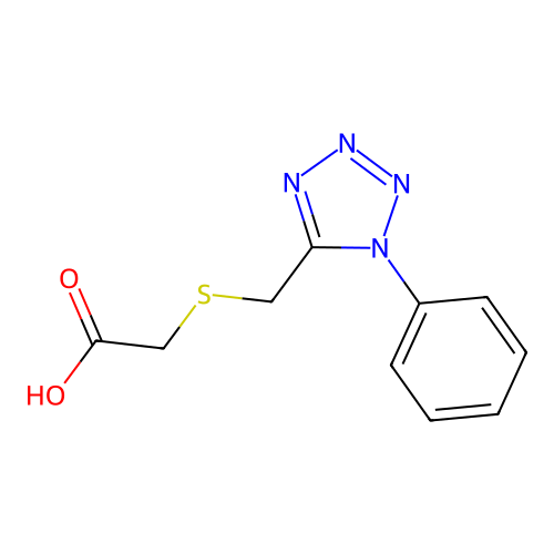 2-[(1-phenyltetrazol-5-yl)methylsulfanyl]acetic Acid structure