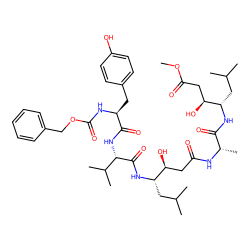 Cbz-Tyr-Val-Sta-Ala-Sta-OMe structure
