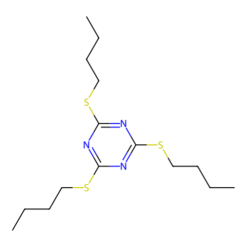 2,4,6-Tris(butylsulfanyl)-1,3,5-triazine structure