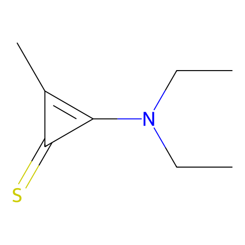 2-Cyclopropene-1-thione, 2-(diethylamino)-3-methyl- structure